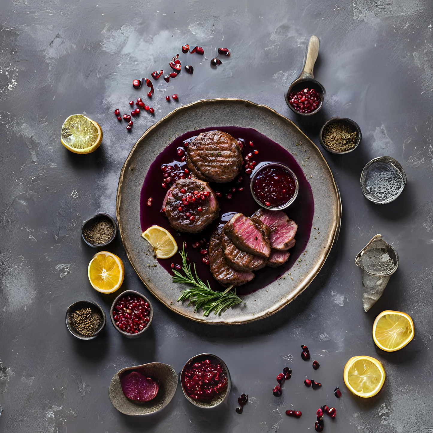 Orientalische Granat-Apfel-Sauce