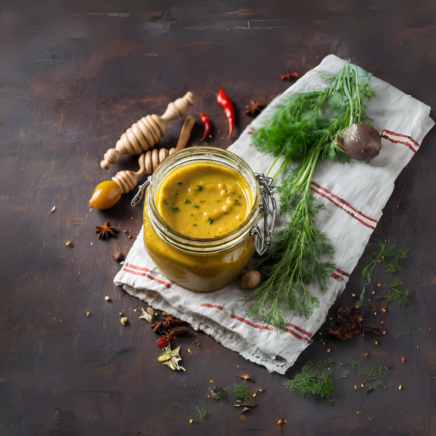 Honig-Senf-Dill -Sauce